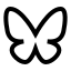 Bluesky icon with stroke sharp style