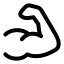 Bodypartmuscle icon with stroke standard style