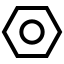Bolt icon with stroke sharp style