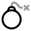 Bomb icon with twotone rounded style