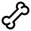 Bone icon with stroke standard style