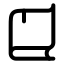 Book icon with stroke rounded style