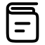 Book icon with stroke rounded style