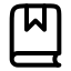 Bookbookmark icon with stroke rounded style