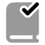 Bookcheck icon with bulk rounded style
