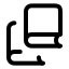 Bookcopy icon with stroke rounded style