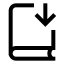 Bookdown icon with stroke sharp style