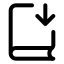 Bookdown icon with stroke standard style