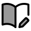 Bookedit icon with duotone standard style