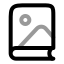 Bookimage icon with twotone rounded style