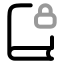 Booklock icon with twotone rounded style