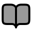 Bookopen icon with duotone rounded style