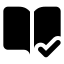 Bookopencheck icon with solid standard style