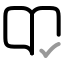 Bookopencheck icon with twotone rounded style