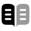 Bookopentext icon with bulk rounded style