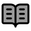 Bookopentext icon with duotone standard style