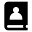 Bookuser icon with solid sharp style