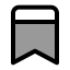 Bookmark icon with duotone standard style