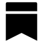 Bookmark icon with solid sharp style