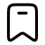 Bookmark icon with stroke rounded style