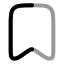 Bookmark icon with twotone rounded style