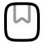 Bookmark icon with twotone rounded style