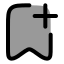 Bookmarkadd icon with duotone rounded style