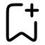 Bookmarkadd icon with stroke rounded style