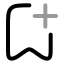 Bookmarkadd icon with twotone rounded style