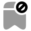 Bookmarkblock icon with bulk rounded style