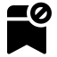 Bookmarkblock icon with solid standard style