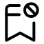 Bookmarkblock icon with stroke standard style
