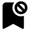 Bookmarkblock icon with solid standard style