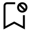 Bookmarkblock icon with stroke sharp style