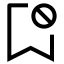 Bookmarkblock icon with stroke sharp style
