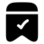 Bookmarkcheck icon with solid rounded style
