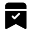 Bookmarkcheck icon with solid standard style