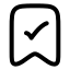 Bookmarkcheck icon with stroke rounded style