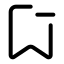 Bookmarkminus icon with stroke standard style