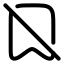 Bookmarkoff icon with stroke rounded style