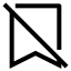 Bookmarkoff icon with stroke sharp style