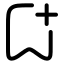 Bookmarkplus icon with stroke rounded style