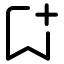 Bookmarkplus icon with stroke standard style