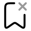Bookmarkremove icon with twotone rounded style