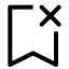 Bookmarkx icon with stroke sharp style