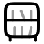 Bookshelf icon with twotone rounded style