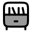 Bookshelf icon with duotone rounded style
