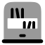 Bookshelf icon with bulk rounded style