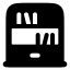 Bookshelf icon with solid rounded style