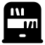 Bookshelf icon with solid standard style